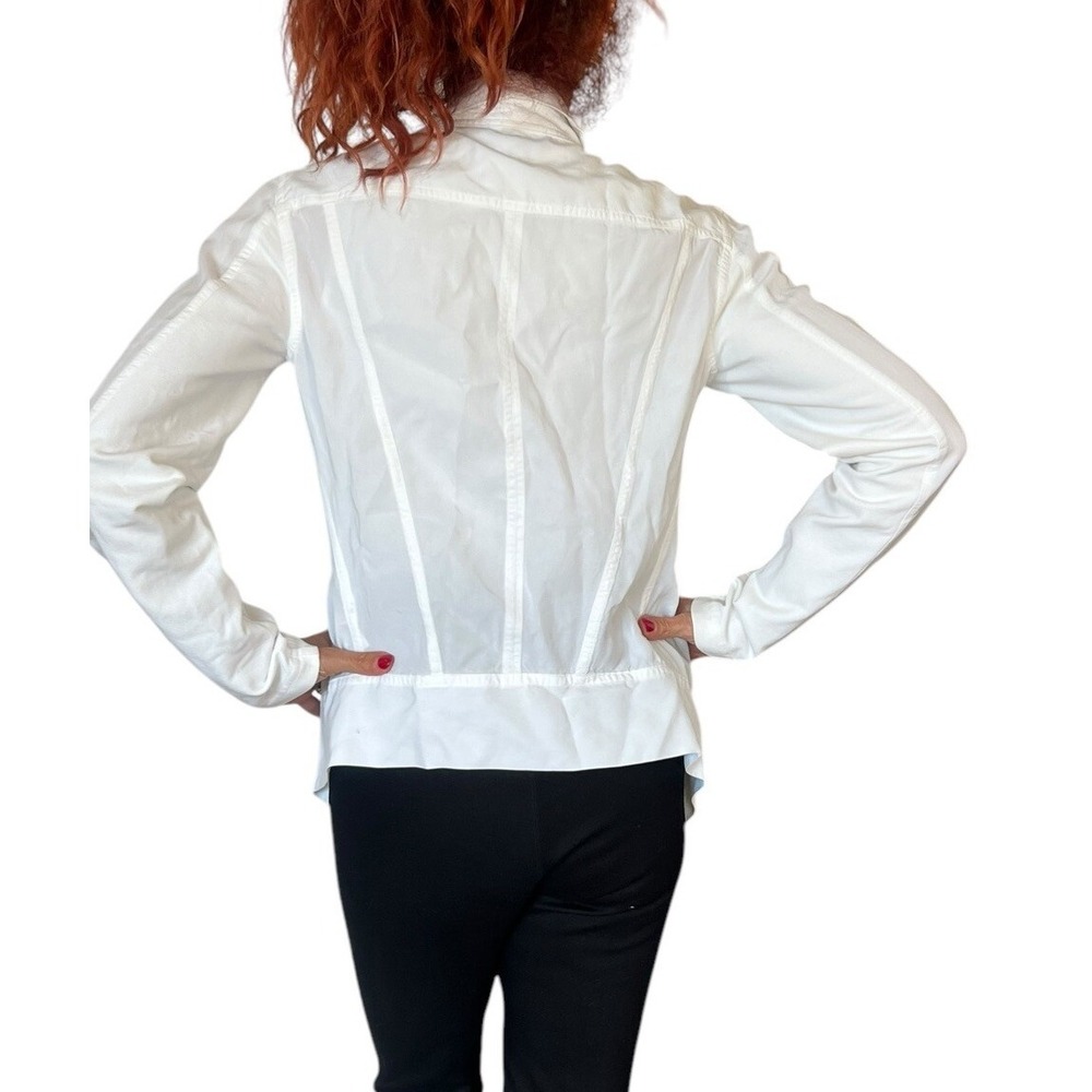 SPLENDID WHITE OPEN DRAPE CARGO JACKET WHITE LYOCELL MIXED MEDIA CANYONDALE M - Picture 7 of 13